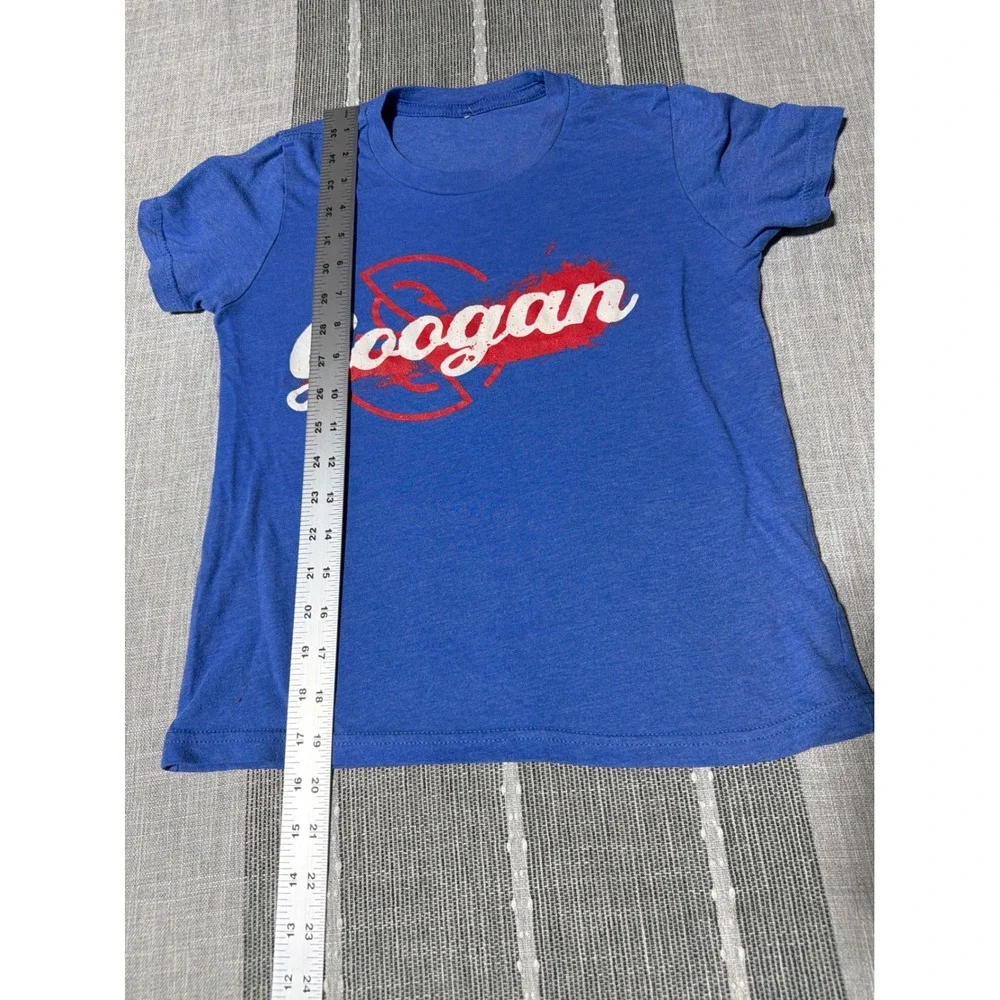 Googan‎ Squad Youth medium  Blue Graphic T-Shirt Fishing Short Sleeve Crew Neck